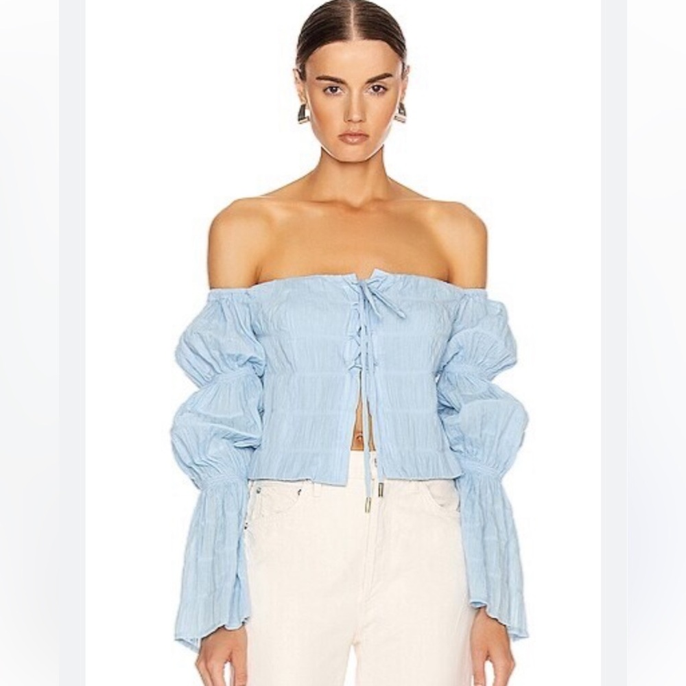 Cult Gaia Claire Top in Bluebell NWT